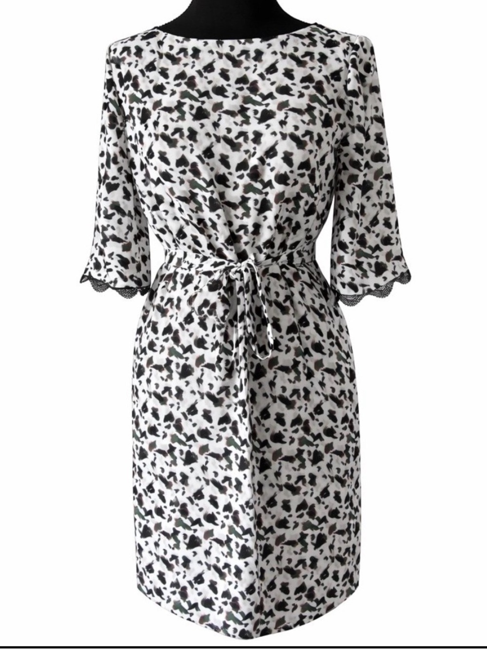 Reiss London Printed Midi Dress Size 4 | Belted Waist
